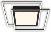 Brilo - LED mennyezeti lámpa 2xLED/16W/230V + LED/19W 51,5x51,5 cm fekete