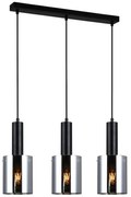Italux ITALUX PND-5581-3-BK+SG - Csillár zsinóron SARDO 3xE27/40W/230V fekete IT0618