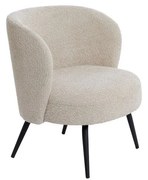 Krémszínű buklé fotel Dieyda – Light & Living