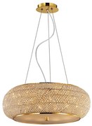 Ideal Lux - Kristály csillár zsinóron PASHA 10xE14/40W/230V átm. 55 cm arany