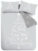Szürke egyszemélyes ágyneműhuzat 135x200 cm A Lot Like Christmas – Catherine Lansfield