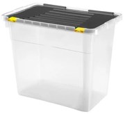 Tárolódoboz DRAGON 72 l fekete/átlátszó