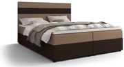 Franciaágy Boxspring 180 cm Locos (világosbarna + sötétbarna) (matraccal és tárolóhellyel). 1056131