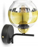 Fali lámpa Fekete Arany Glass K1 Led