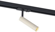 Modern bézs spotlámpa fekete színnel 1 fázisú sínrendszerhez - Iconic Ivy