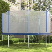 SPORTNOW Csereháló Ø 366 cm-es Trampolinokhoz 8 Egyenes Rúddal, Biztonsági Háló Trampolinokhoz, Kerek Háló Cipzáras Bejárattal | Aosom