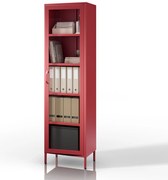 LUIGI vitrin, 500 x 1800 x 350 mm, Modern: piros