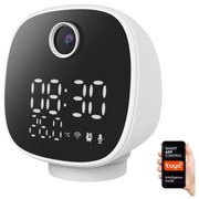 Solight 1D81- Okos kamera hőmérővel, ébresztőórával és LED lámpával 1296p Wi-Fi Tuya IP65 1D81