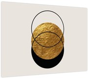 Kép - Absztrakció arany és fehér N⁰2 (70x50 cm)