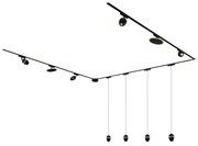 Sínrendszer 10 lámpával, fekete, 1 fázisú - Magnetic Eggy Puk