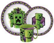 Minecraft The Movie étkészlet, micro műanyag szett bögrével 390 ml