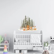 PIPPER. Textil falmatrica "Erdő állatokkal 2" Méret: 72x60cm