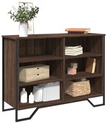 barna tölgyszínű szerelt fa tálalószekrény 101 x 35,5 x 74,5 cm