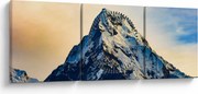 Havas hegyek képe, Nepál (órával) (90x30 cm)