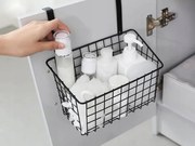 Kosár kosár rendszerező fém ajtóra akasztható konyhai polc