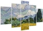 Kép - Vincent van Gogh, Wheat Field with Cypresses, reprodukciók (150x105 cm)