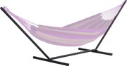 Outsunny Függőágy Állvány Függőágyakkal - Horgos Kertbe és Tengerpartra, Fém, 360 x 92 x 112 cm, 120 kg-ig | Aosom
