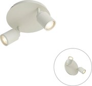 Modern fürdőszobai spotlámpa bézs 2-lámpás IP44 - Ducha
