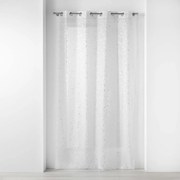 Fehér-ezüstszínű voile fényáteresztő függöny 140x240 cm Floressia – douceur d'intérieur