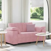 vidaXL rózsaszín bársony loveseat kanapé 120 cm