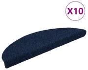 10 db öntapadós lépcsőszőnyeg, 56 x 17 x 3 cm, sötétkék, félkör alakú