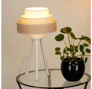 Brilagi - Asztali lámpa ALASKA LUNETA 1xE27/15W/230V szürke/krémes