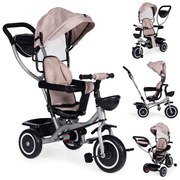 Tricikli háromkerekű forgatható üléssel összecsukható napellenzővel 2in1 bézs