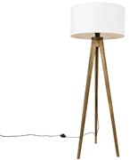 Rusztikus állvány vintage fával és fehér árnyékolóval 50 cm - Tripod Classic