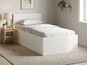 Ágy SOFIA 80 x 200 cm, fehér Ágyrács: Léces ágyrács, Matrac: Deluxe 10 cm matrac