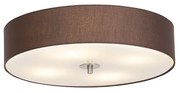 Rusztikus mennyezeti lámpa barna 50 cm - Drum