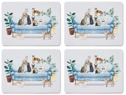 Curious Cats 4 db-os parafa tányéralátét szett, 21,5x29 cm - Cooksmart ®