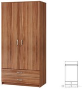 Ruhásszekrény Janine 2D/2S szilva. 746647
