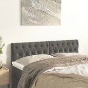 2 db sötétszürke bársony fejtámla 72 x 7 x 78/88 cm