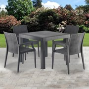 Avenberg NATURA 5-részes kerti bútor szett - Fekete