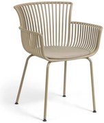 Bézs fém-műanyag kerti szék Surpika – Kave Home