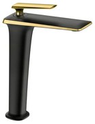 Mexen Purus magas mosdócsaptelep, fekete/arany - 745810-75