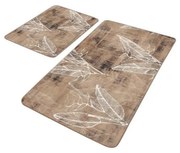 Barna bársony fürdőszobai kilépő szett 2 db-os 60x100 cm – Mila Home