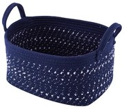 Altom Dark blue pamut szögletes kosár, 24 x 34 x 18 cm, M