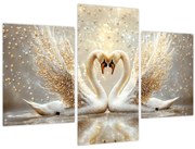 Kép - Arany hattyúk (90x60 cm)