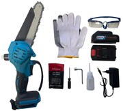 Akkumulátoros kézi mini fűrész GORDON G1098 + 2x lánc + 2x akku 21v 1500mAh