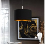 Eglo - LED TUNJA lógó 1xE27/60W/230V fekete kábellel