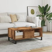 antik fa színű szerelt fa dohányzóasztal 90 x 50 x 36,5 cm