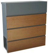 Postafiók 370 x 410 x 130 mm, fa dekorációval