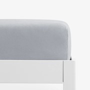 Goldea jersey körgumis lepedő - szürke 200 x 220 cm