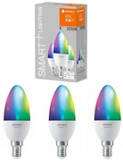 Ledvance SET 3x LED RGBW szabályozható izzó SMART + E14 / 5W / 230V 2700K-6500K - Ledvance P224719