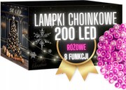 Karácsonyfa Fényfüzér 200 Led Rózsaszín 16M Kültéri Led Karácsonyfa Fényfüzér