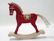 Fa hintaló piros filc kivitelben 22cm