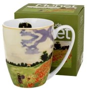 Porcelán bögre 360ml dobozban Monet Pipacsmező