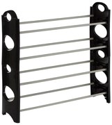 Fekete-ezüstszínű fém cipőtartó állvány Tavia – Premier Housewares