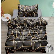 Pamut ágyneműhuzat PENELOPE GOLD fekete Ágyneműhuzat mérete: 70 x 90 cm | 140 x 200 cm